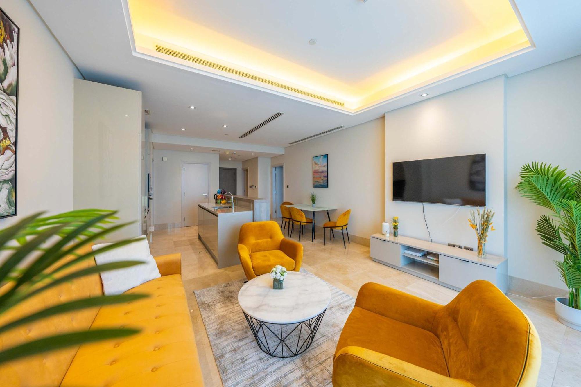 Spacious Beachfront 2 Bedroom Apartment - The 8 Dubai Dış mekan fotoğraf